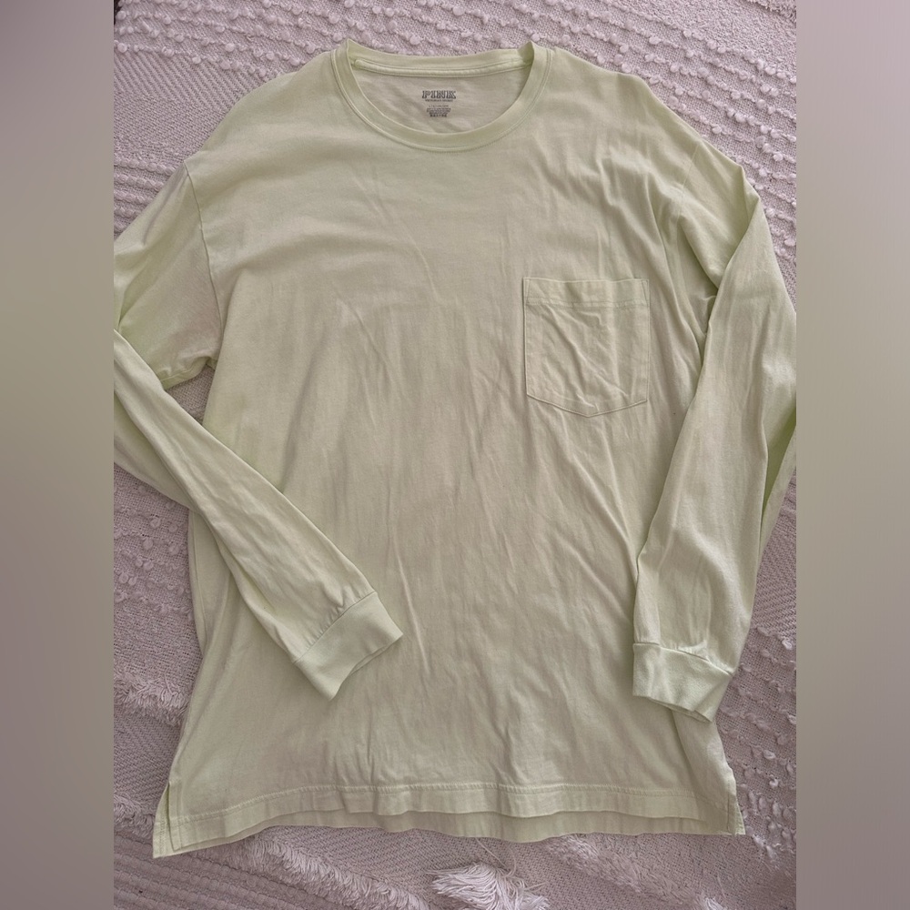 PINK Long Sleeve Campus Tee
